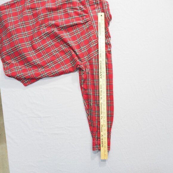 LL Bean Flannel Shirt Mens Large Red Plaid Check Heavyweight Outdoor Lumberjack - Picture 6 of 10